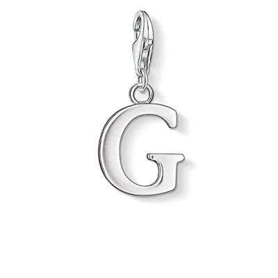 Image of Thomas Sabo Women Charm Pendant Letter G Club 925 Sterling Silver 0181 001 12
