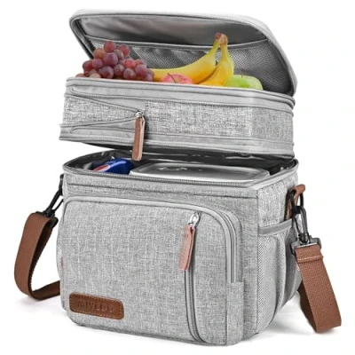 Image of MIYCOO Insulated Lunch Bags for Women Men Large Box Leakproof Cooler Tote Bag Reusable with Adjustable Shoulder Belt