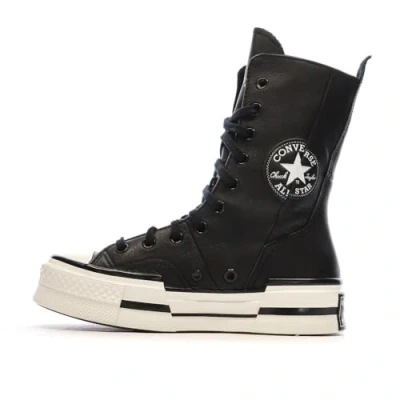 Image of Converse Chuck 70 PLUS XHI Hightop trainers, Women&#039;s, Size: 6.5, Black/egret Leather