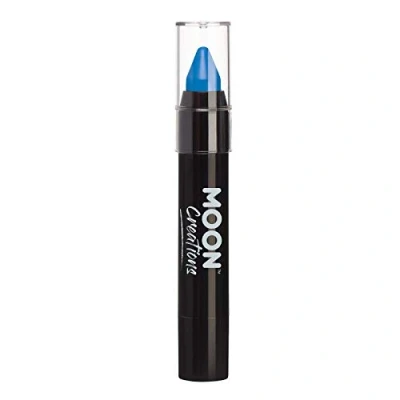 Image of Moon Creations Face Paint Stick Body Crayons Dark Blue 3.2g Sweat Proof &amp; Water Resistant Cruelty Free, Made in UK For Kids, Adults, Fancy Dress, Festivals, Halloween