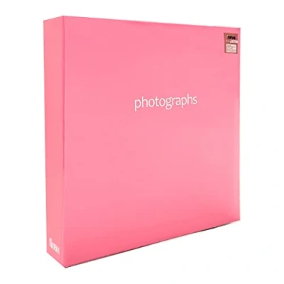 Image of Arpan Extra Large 3 Ring Binder Self Adhesive Photo Album 20/Sheets 40/Sides (Pink)