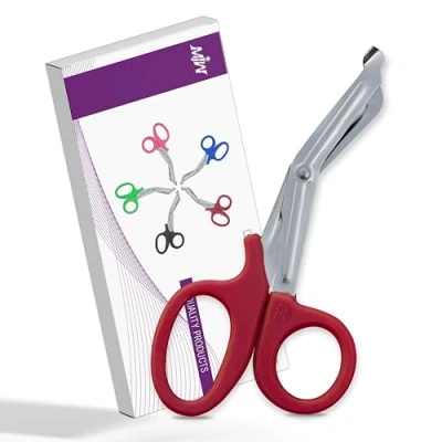 Image of Nursing Scissor First Aid Scissors Tuff Cut Medical Small Trauma Shears CE (Blue 5.5)