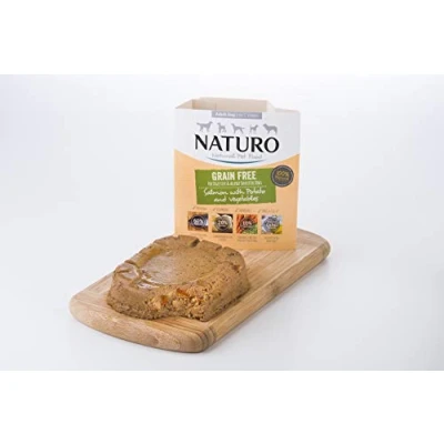 Image of Naturo Adult Dog Grain Free Salmon &amp; Potato with Vegetables, 400g X7