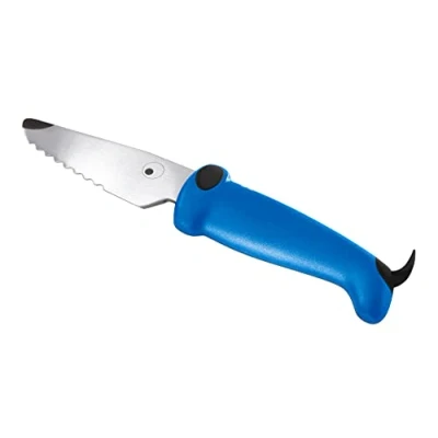 Image of Kuhn Rikon Kinderkitchen Knife for Kids. Serrated Kids Cutting Knife. Chopping. Safety Knives Children. Cooking 3 Year Kitchen Accessories Guarantee