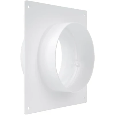 Image of 4&quot; Inch Duct Connector Flange Plastic Straight Pipe for Heating Cooling Inlet Outlet Ventilation System Ducting Coupling Wall Plate Assembly Joint Set (100mm)