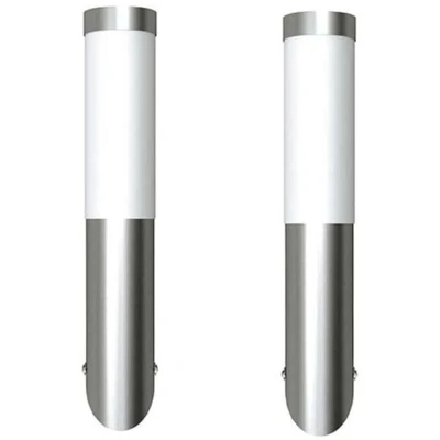 Image of vidaXL Outdoor Wall Lights 2 pcs Stainless Steel