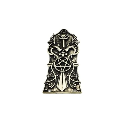Image of Guyker 1 Pcs Guitar Head Cover 3 Holes, Zinc alloy Truss Rod for GIB LP Style Accessories Parts, JA3003, Ancient Gold