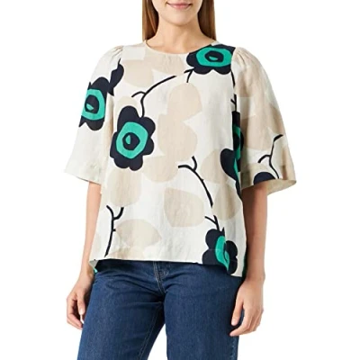 Image of Seidensticker Women&#039;s Regular fit, Short Sleeved Blouse, Cream, 14