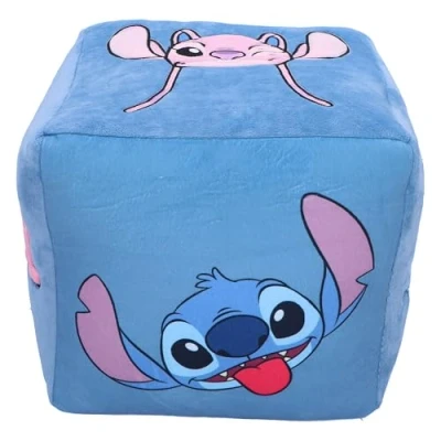 Image of Nemesis Now Disney Stitch and Angel Cube Cushion 25cm 25 * 25cm, Polyester