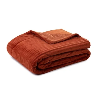 Image of Gözze Soft, Cuddly Throw/Blanket, Corduroy Look, 1620g/Stück, 150 x 200 cm Cinnamon