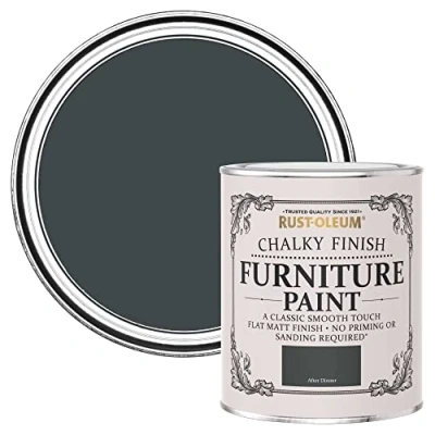 Image of Rust Oleum Dark Green Upcycled Furniture Paint in Chalky Finish After Dinner 750ml
