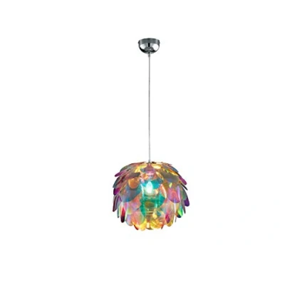 Image of Reality Leuchten R30401069 Clover A++ to E Pendant Light, Acrylic, E27, Chrome, 40 x 150 cm