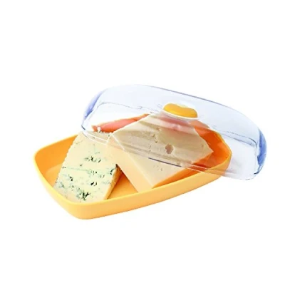 Image of Joie Fresh Flip Cheese Saver Pod, Yellow, Reusable, Airtight, Kitchen Tool, Accessory