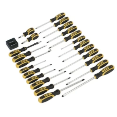 Image of Sealey S0617 Soft Grip Screwdriver Set, 24 Pieces