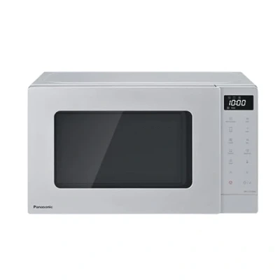 Image of Panasonic NN GT23QMBPQ 20L Grill Microwave Oven with Glass Tray &amp; Wire Rack, 800W, 1000W Grill, LED Display, Auto Defrost, 9 Programmes, Timer, Silver