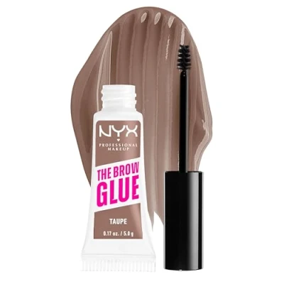 Image of NYX Professional Makeup Tinted Brow Glue, Instant Eyebrow Styler, Laminated Look, The Taupe