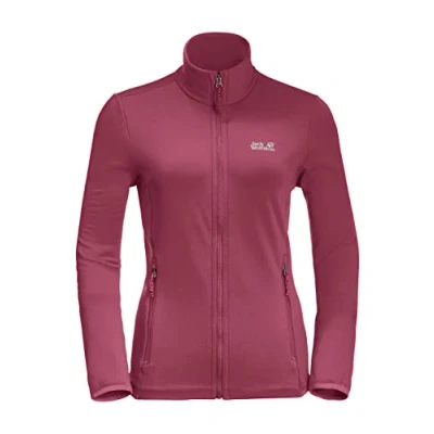 Image of Jack Wolfskin Womens Peak Grid Fleece Sweater Sangria Red L