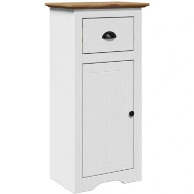 Image of vidaXL Bathroom Cabinet BODO White and Brown 44x30x90 cm