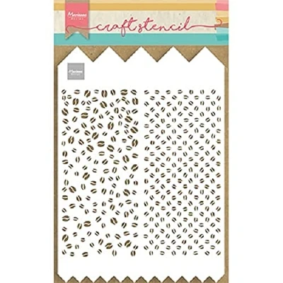 Image of Marianne Design Coffee Beans Stencil for Scrapbooking, 24 x 15 cm