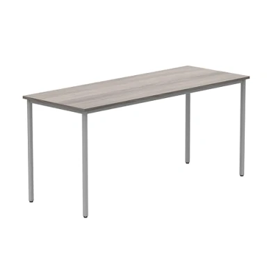 Image of Office Hippo Essentials, Sturdy &amp; Robust Computer, Stylish Home Office, Ideal Desk Table for Any Work Space, Height Adjustable Feet, 5 Year Guarantee, Alaskan Grey Oak, 160 x 60 cm