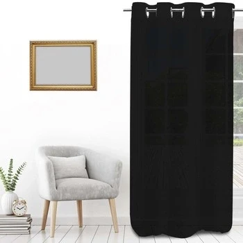 Image of Soleil D&#039;Ocre BOHEME &#039;s Sheer curtains in Black
