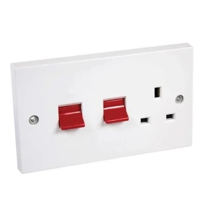 Image of AXIOM WIRING CEDCS45SK COOKER SWITCH SKT. 45AMP DP HORIZONTAL