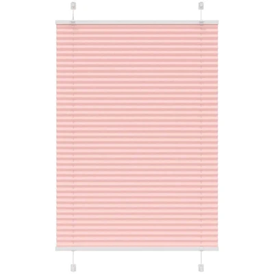 Image of vidaXL Pleated Blind Pink 85x100 cm Fabric Width 84.4 Polyester