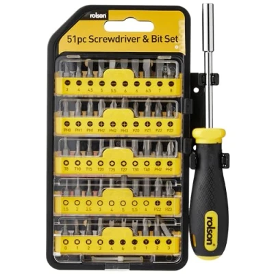 Image of Rolson 28429 51 Pc Screwdriver &amp; Bit Set