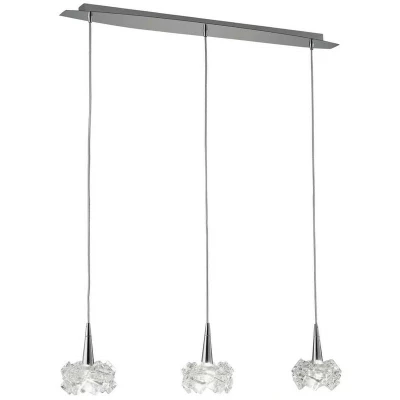 Image of Artic Ceiling Pendant 3 Light G9 Line Small, Polished Chrome