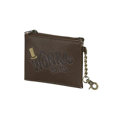 Image of Willy Wonka Charlie and the Chocolate Factory Choco Flat Coin Purse, Brown, 11.5 x 9 cm