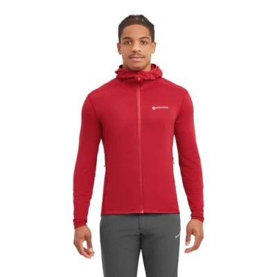 Image of Montane Men&#039;s Protium Lite Hoodie Acer Red M Sweatshirt, Multicoloured,