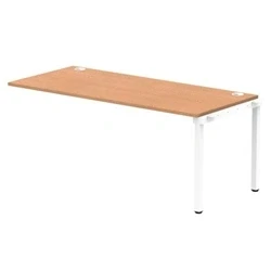 Image of Impulse Bench Single Row Ext Kit 1800 White Frame Desk Oak