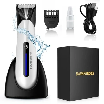 Image of BarberBoss Body Groomer Men, Mens Ball Shaver, Men&#039;s Pube Trimmer, Groin &amp; Hair Pubic Trimmer for Shavers Men