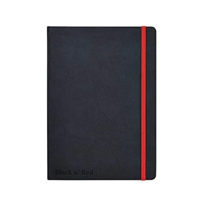 Image of Oxford Black N&#039; Red, Journal, A5 Notebook Casebound, Lined &amp; Numbered, 144 Page