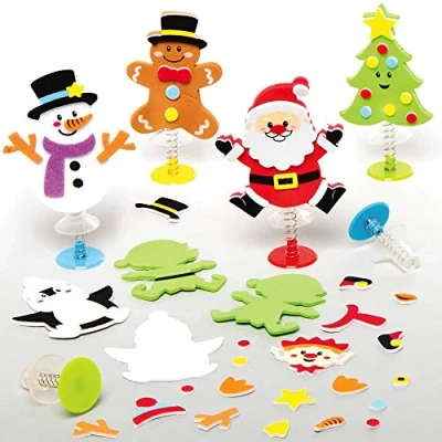 Image of Baker Ross Christmas Jump up Kits Pack of 8, Party Bag Small Toy Craft for Kids (AX488)