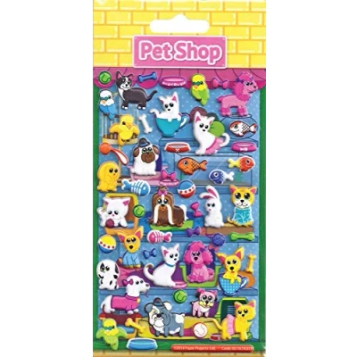 Image of Pet Shop Chunky Reusable Craft Stickers Perfect for Activities Children and Adults on Non Porous Surfaces