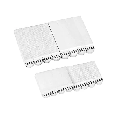 Image of QWORK® 32 Pairs (16 L &amp; 16 M) Picture Hanging Strips, Heavy Duty Hook and Loop Frame Stickers, No Nail Damage Free Removable