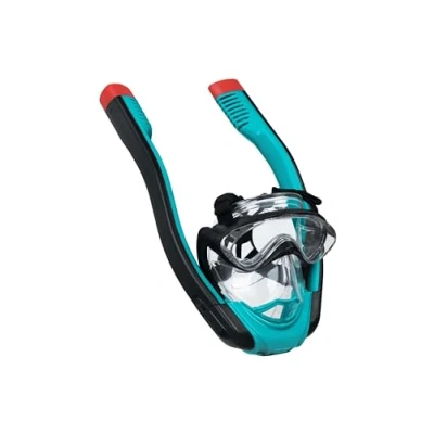Image of Hydro Pro SeaClear Flowtech Full Face Snorkelling Mask, Unisex Underwater Blue, S/M