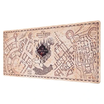Image of Grupo Erik Harry Potter The Marauder&#039;s Map XXL Mouse Mat Desk Pad 31.5 Inch x 13.78 Non Slip Rubber Base Pad, Gaming Keyboard Gifts