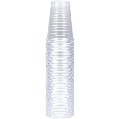 Image of ACCURATE 100 X 180ML (7 Ounce) Clear Plastic Disposable Drink Cups for Water Coolers/Travel/Camping/Parties and Events