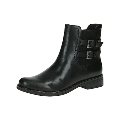 Image of CAPRICE Women&#039;s 9 25309 41 Flat lace up Ankle Boots, Black (Black Nappa), 5 UK