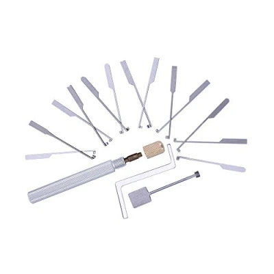 Image of Loboo Idea 15pcs Dimple Kaba Lock Pick Set Opener for Beginner and Pro Locksmiths, Locksmith Tools Open Double end