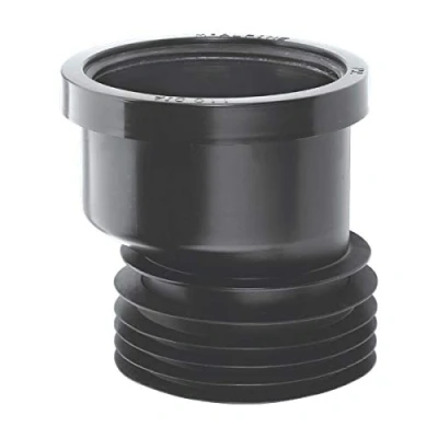 Image of McAlpine 4&quot;/110mm Black Offset Drain Connector DC1BL OS