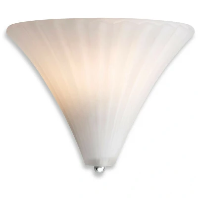Image of Dawn Uplighter Glass Wall Light Opal White