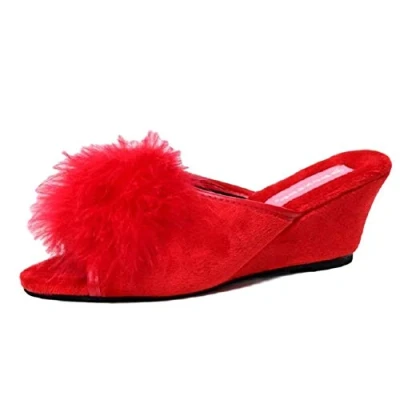 Image of DUNLOP Marilyn Slip On Mules UK Size 3 EU 36 US 6 Red