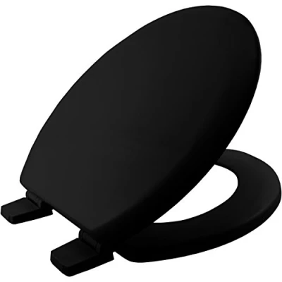 Image of Bemis 5000AR Chicago Toilet Seats Black, 48.8 x 37.8 6 centimeters