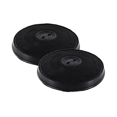 Image of DEKAROX 2 x Activated Carbon Filters 233 mm Diameter For Whirlpool Bauknecht 484000008636 E233 Wpro FAC519 AEG Electrolux 9029800472 E3CFF57 Bosch Siemens 11005728 DHZ2701 Indesit C00383475