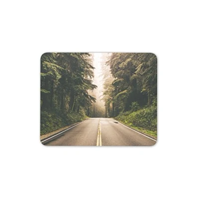 Image of Destination Vinyl ltd Beautiful Forrest Road Mouse Mat Pad Car Driving Forest Gift PC Computer #8340
