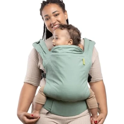 Image of Boba Baby Carrier Backpack or Front Pack Sling for 7 lb Infants and Toddlers Up to 45 Pounds (Sage Green)