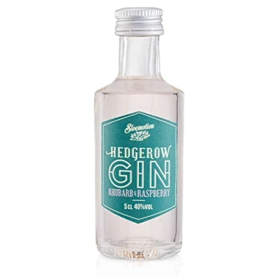 Image of Hedgerow Spirits Rhubarb &amp; Raspberry Gin, 40% ABV, Handmade In Small Batches 12 Botanicals, Delicious And Delightfully Refreshing With No Added Sugar, Green Fruity Aroma, 5 cl